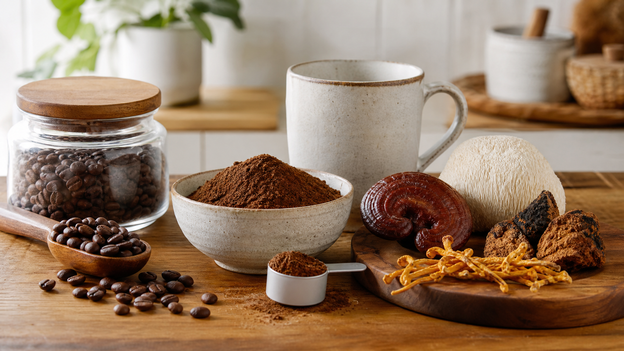 Mushroom coffee ingredients and caffeine explained